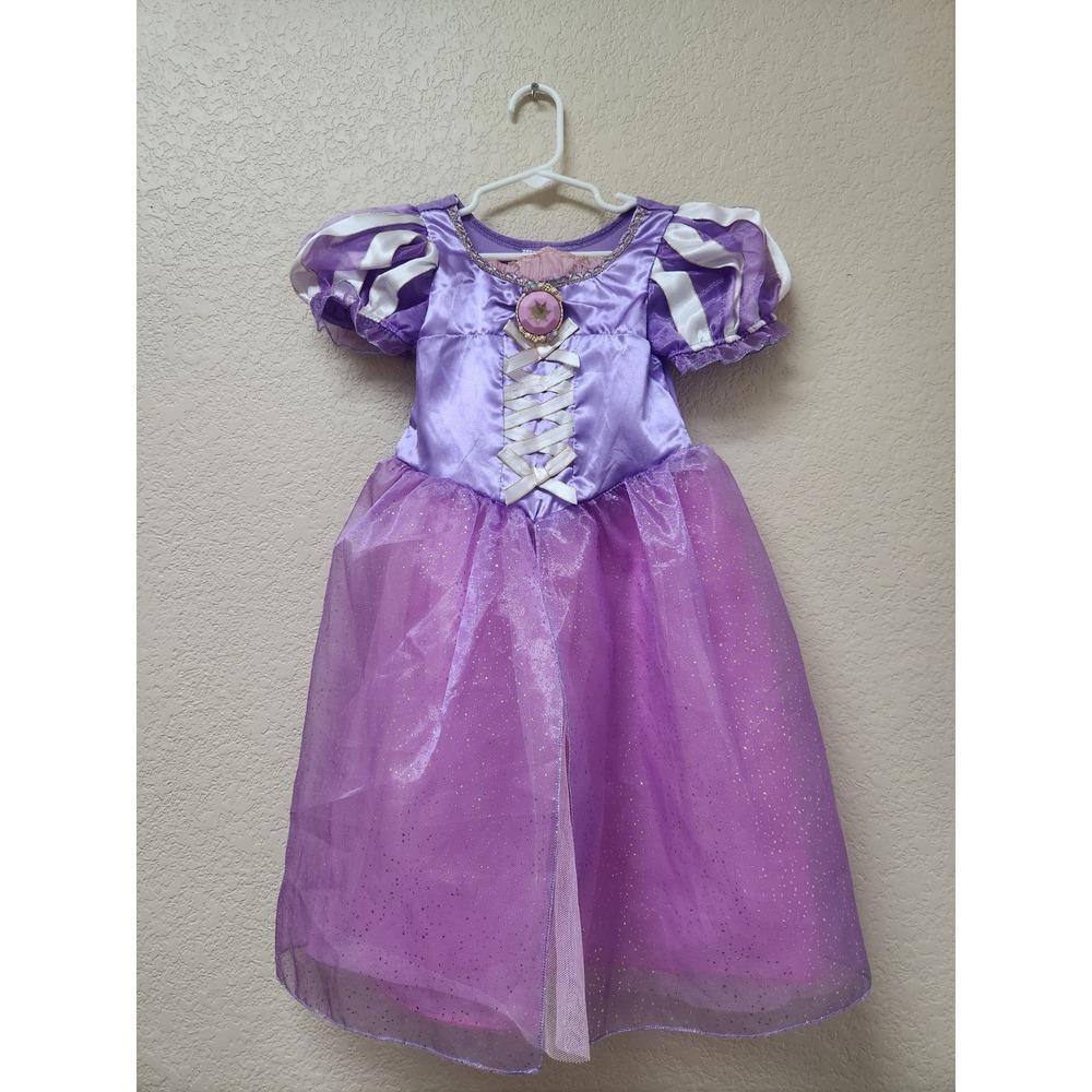 Disney Store Rapunzel Princess Dress Costume 3T Purple Sparkle Toddler Girl